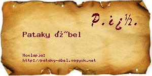 Pataky Ábel névjegykártya