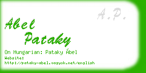 abel pataky business card